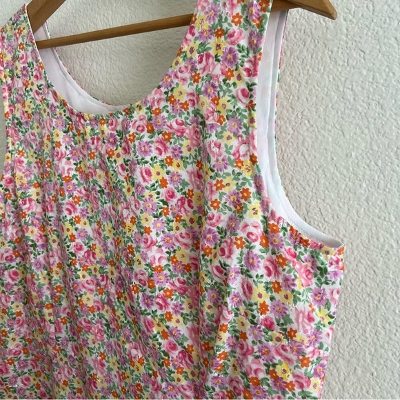 Vintage David Wayne Pastel Floral Dress Size 16 - Picture 4 of 10